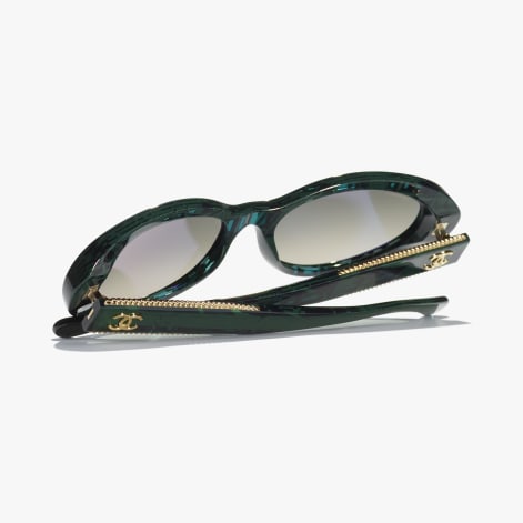 Chanel round & shop oval sunglasses