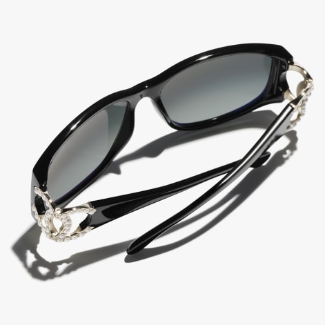 Chanel rectangle sunglasses a71280 black store