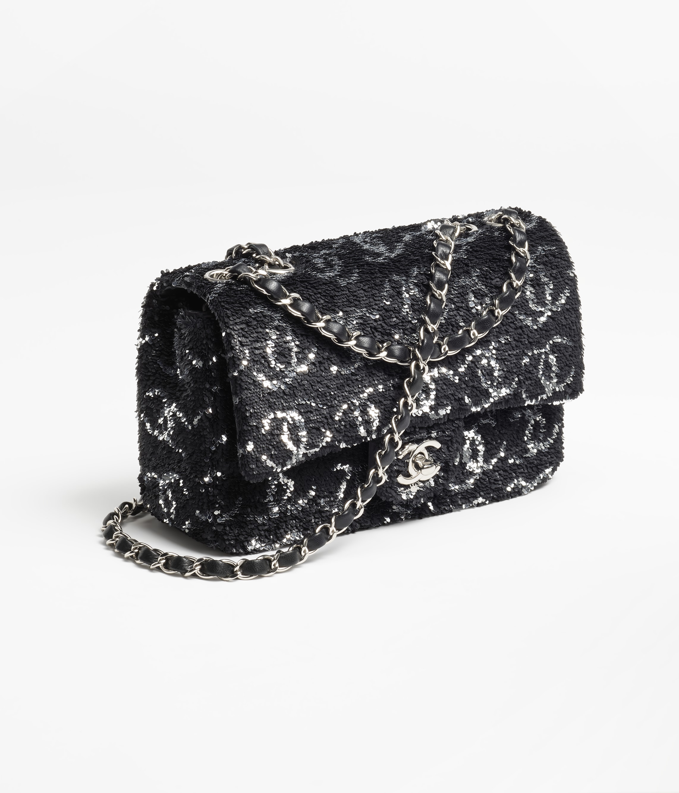 Chanel Timeless Medium Suede / Sequins Dark Blue