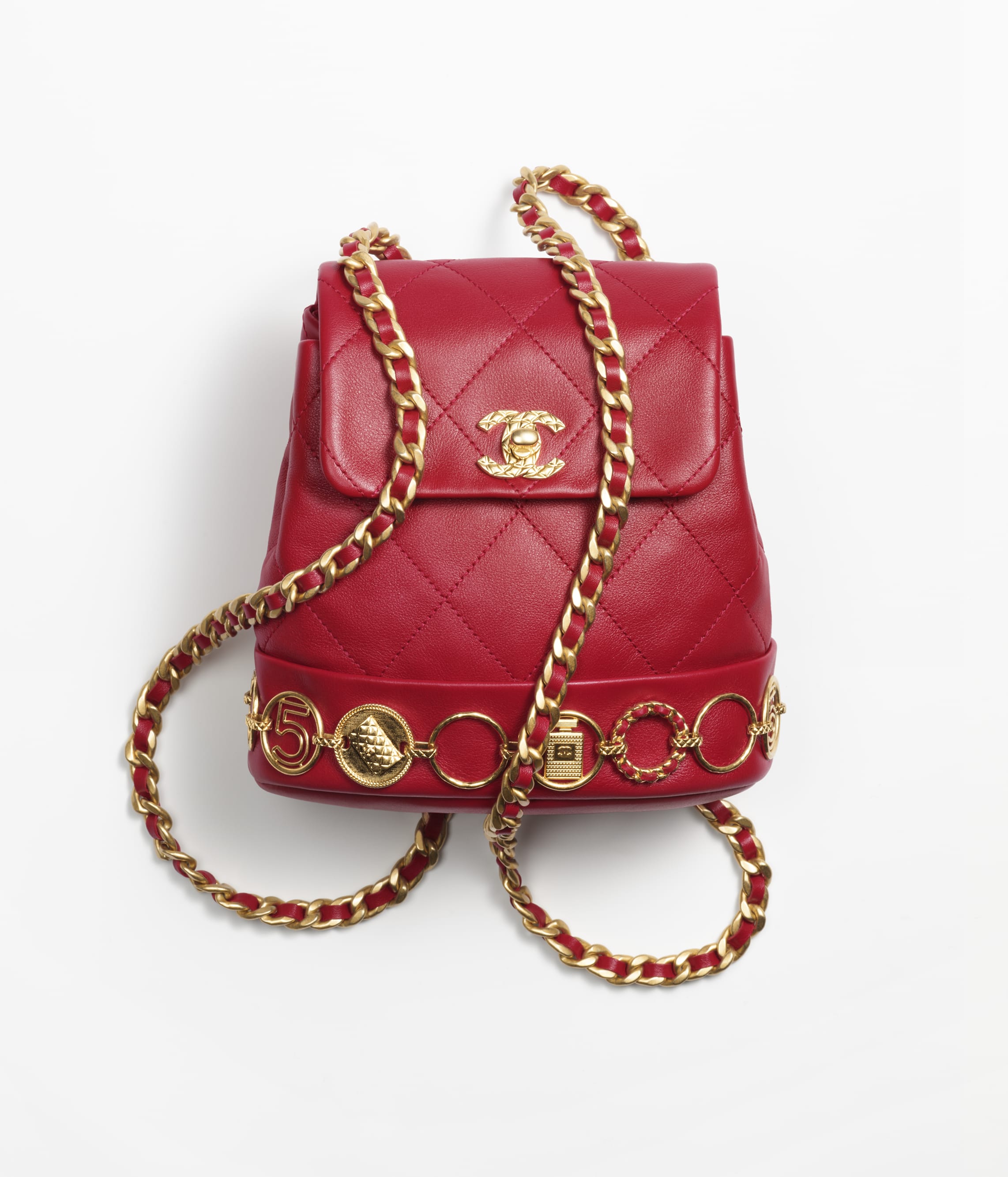 Chanel sales red backpack