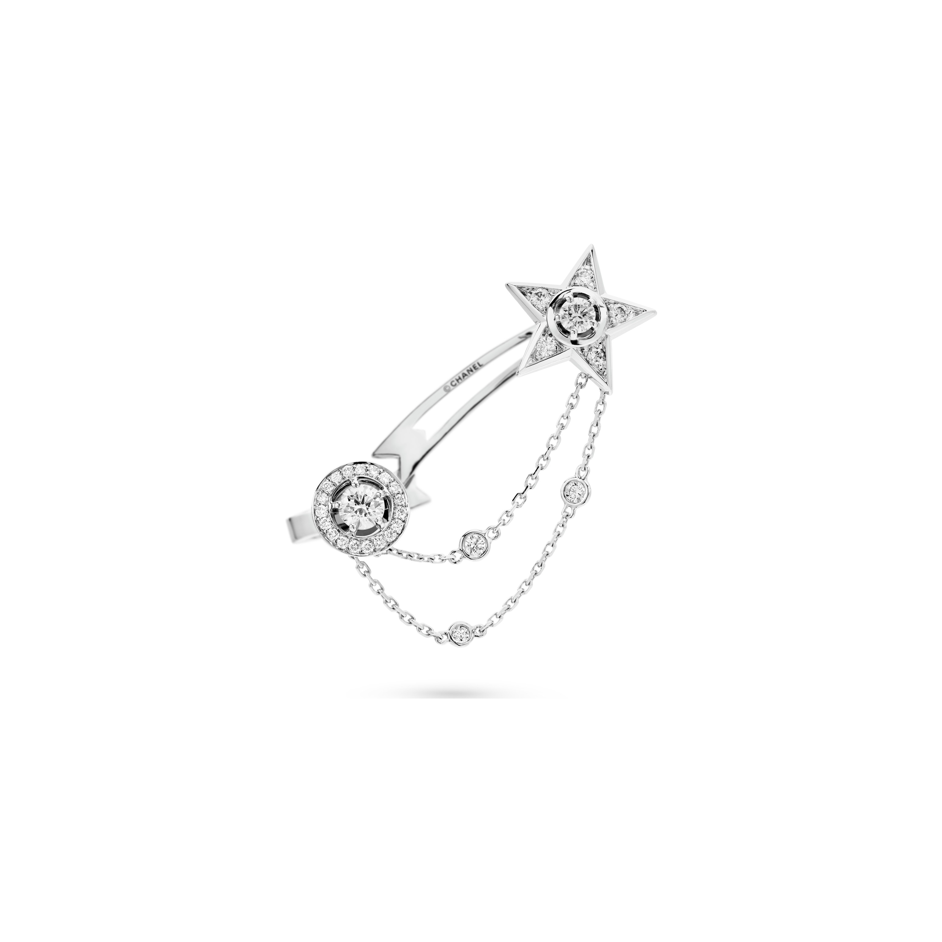 Comète 1932 ear cuff - 18K white gold, diamonds - CHANEL - Default view