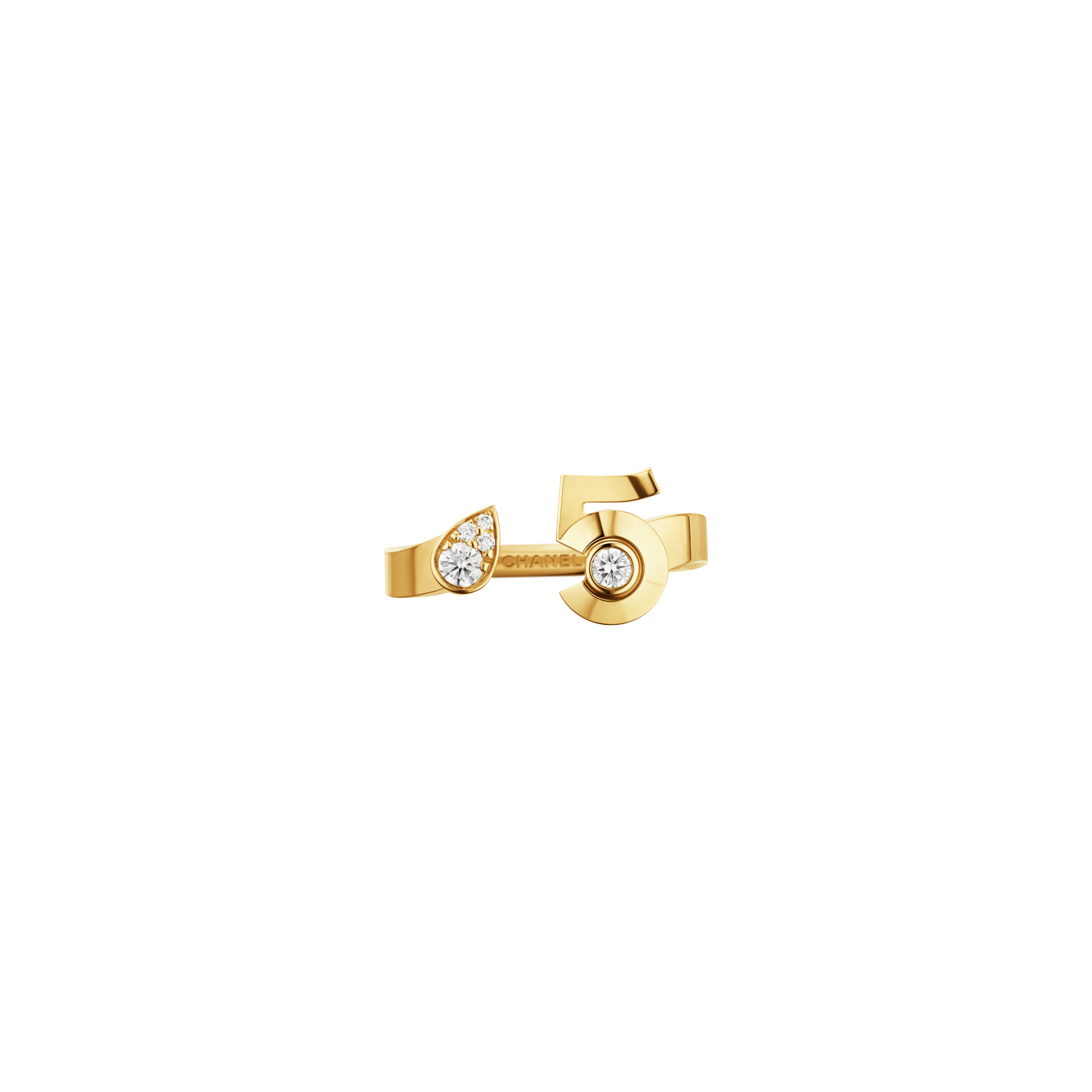 Extrait de N°5 Ring Yellow Gold & Diamond - J12905 | CHANEL