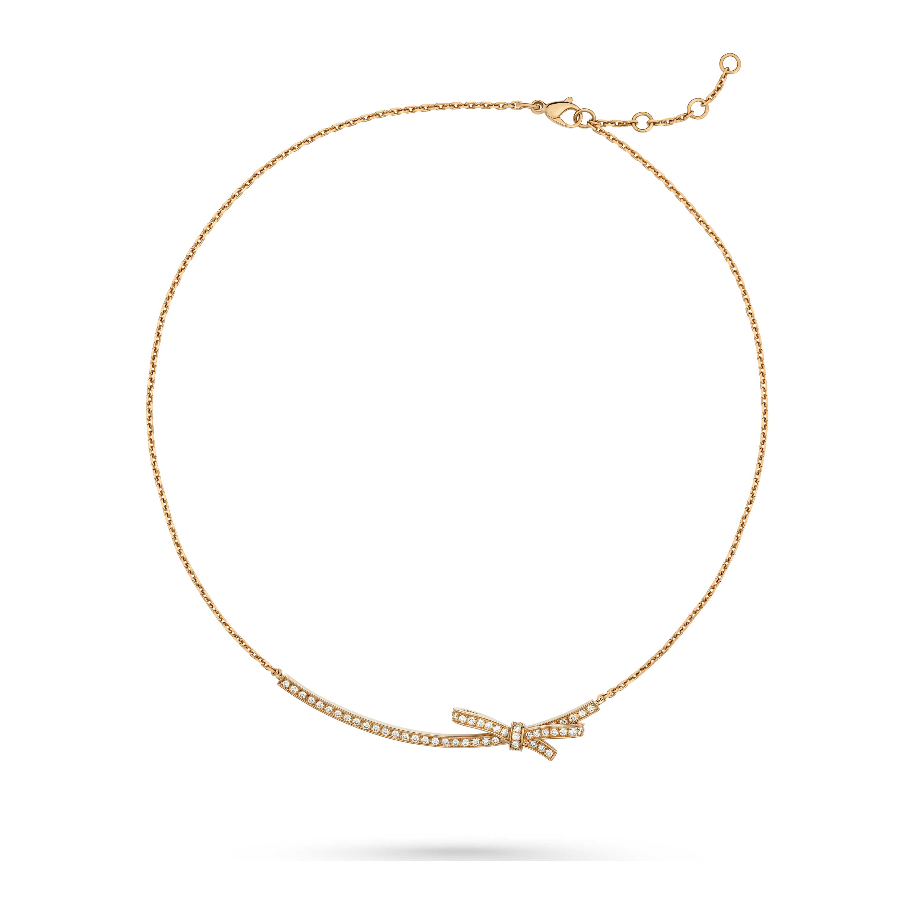 Ruban necklace - 18K rose gold, diamonds - CHANEL - Default view